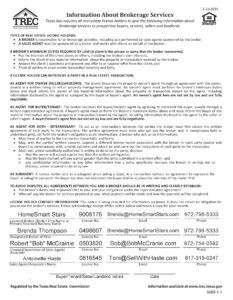 Information About Brokerage Services for Antoinette Haste